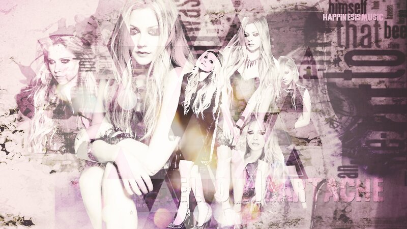 Avril Lavigne Collage — Pink
