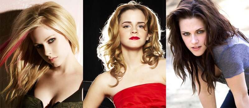 Avril Lavigne Emma Watson Kristen Stewart