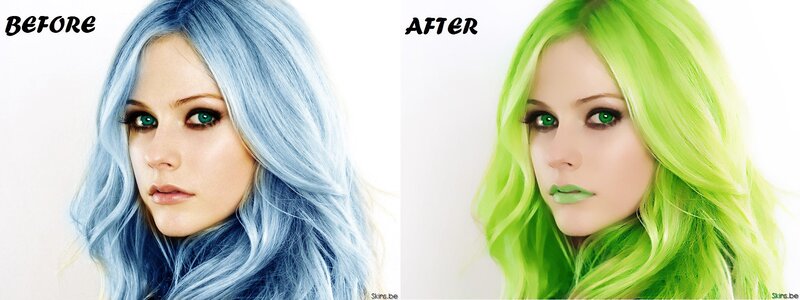 Avril Lavigne hair color change
