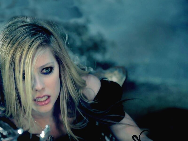Avril Lavigne in a music video