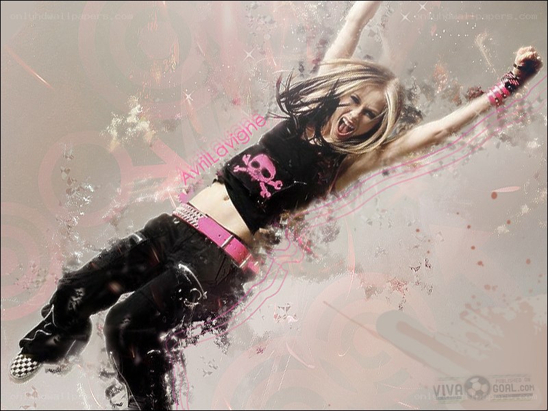Avril Lavigne in action