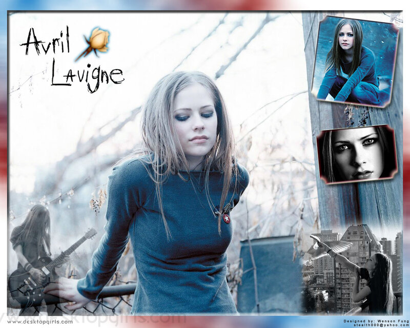 Avril Lavigne in Blue Sweater
