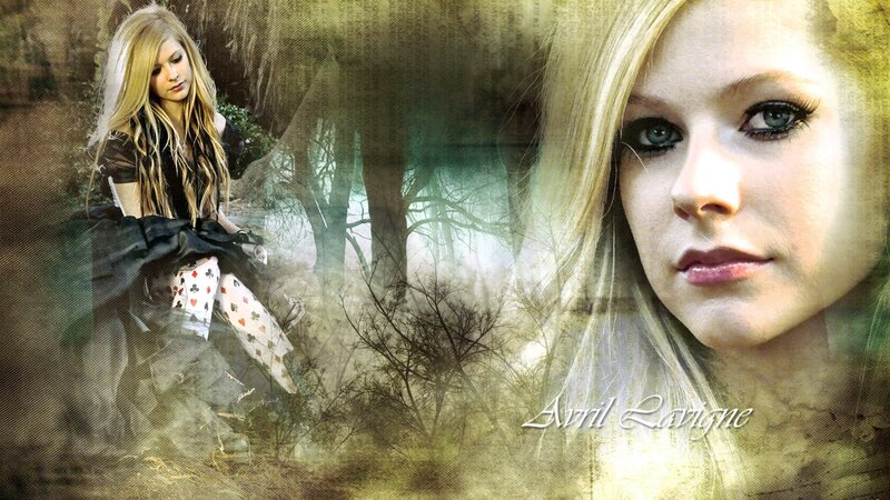 Avril Lavigne in Forest — Green