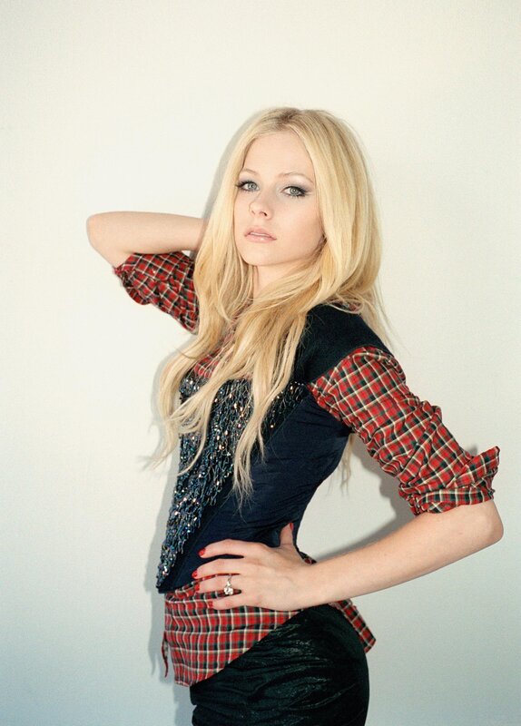 Avril Lavigne in plaid and sequins