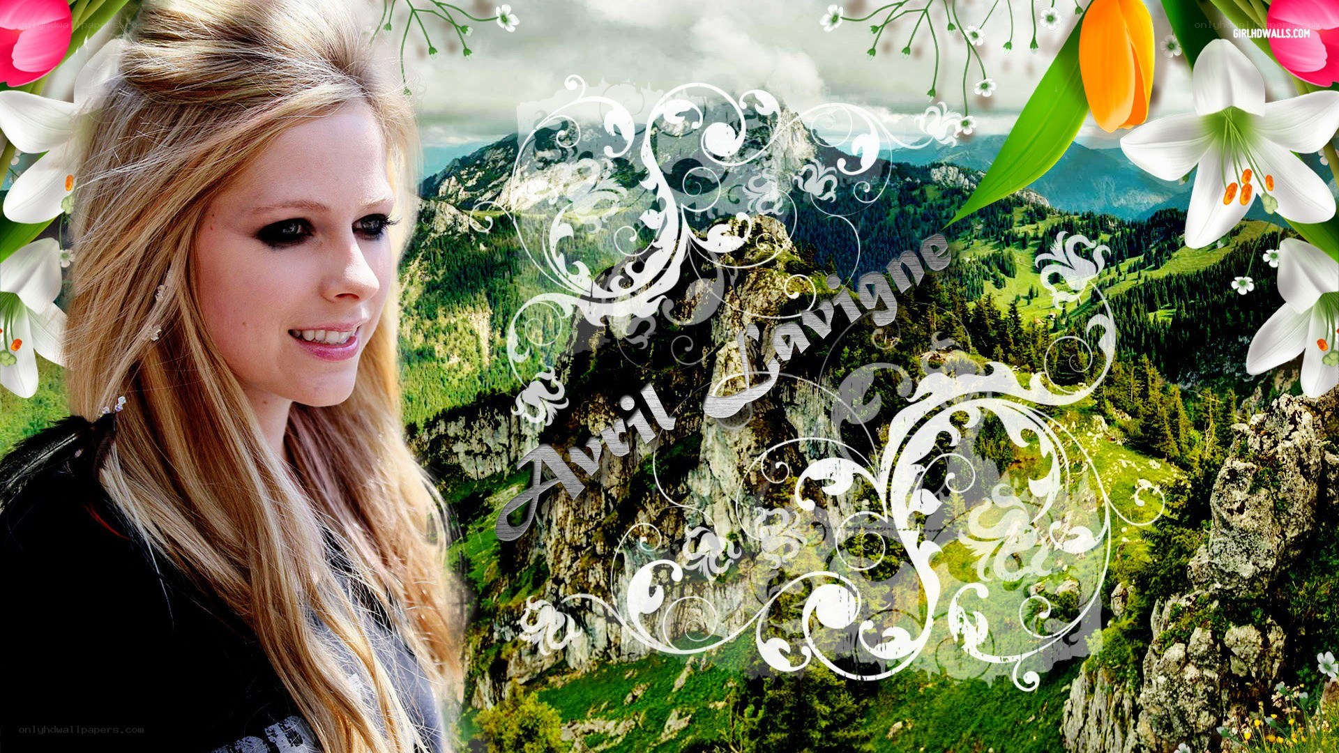 Avril Lavigne nature wallpaper