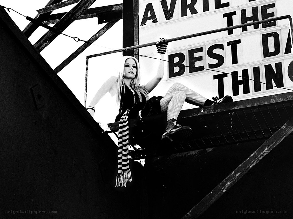 Avril Lavigne on a sign