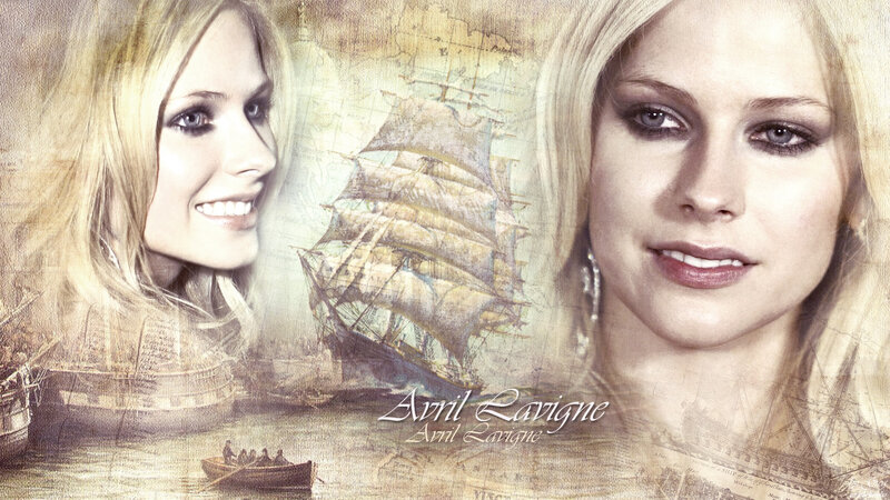 Avril Lavigne Portrait — Beige