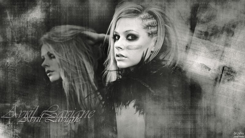 Avril Lavigne Portrait — Black, Dramatic, Photograph, Makeup