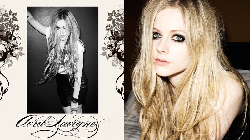 Avril Lavigne Portrait — Black, Dramatic, Photograph, Woman