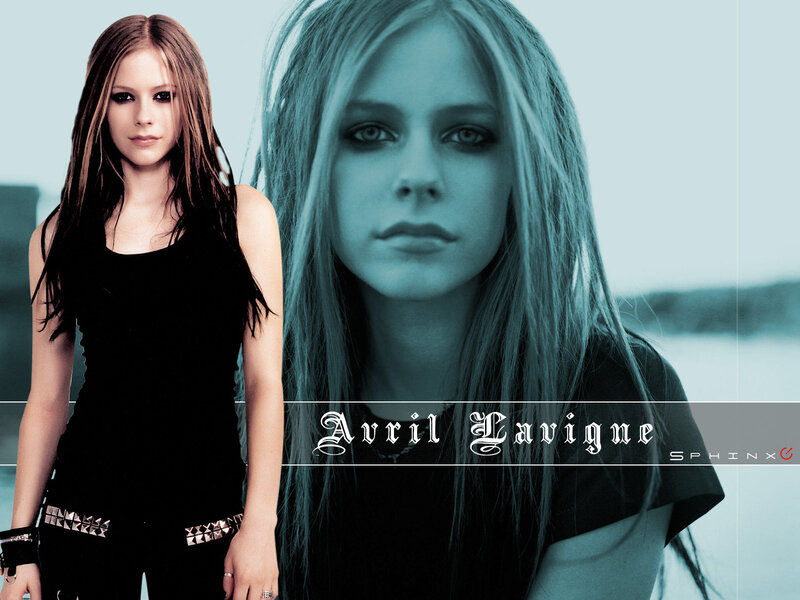 Avril Lavigne Portrait — Blue