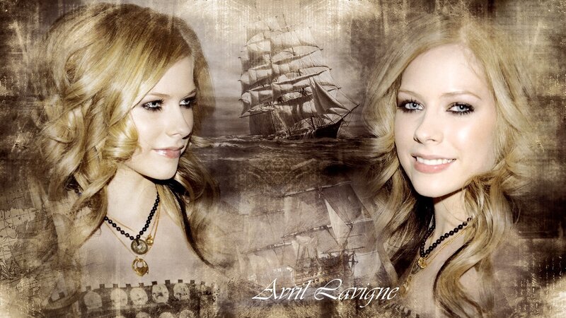 Avril Lavigne Portrait — Brown