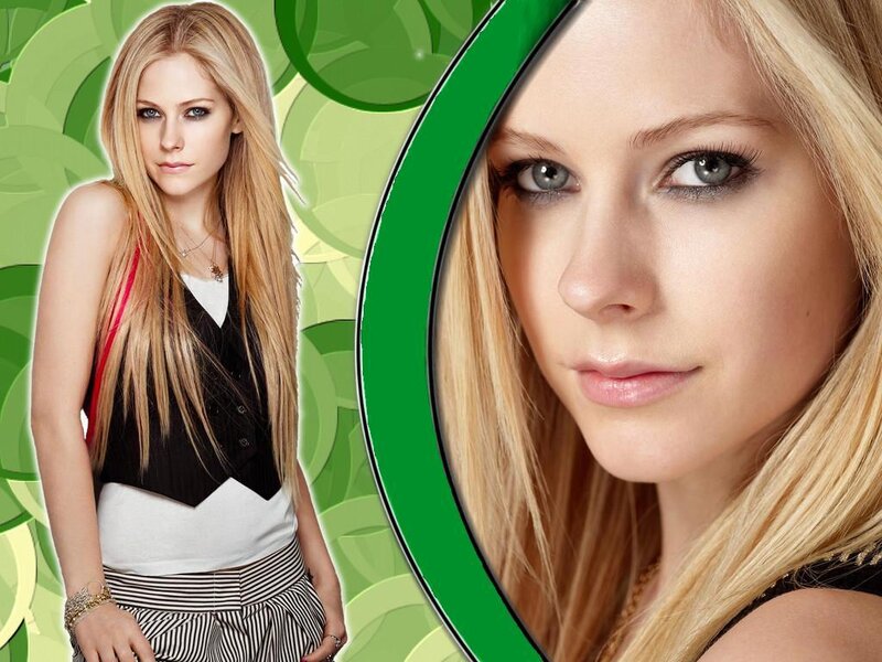 Avril Lavigne Portrait — Green