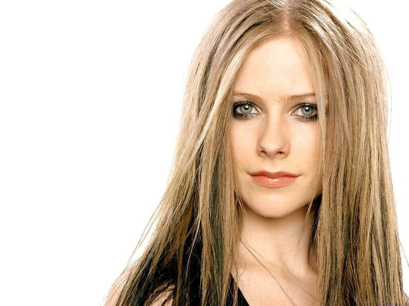 Avril Lavigne Portrait — White, Neutral