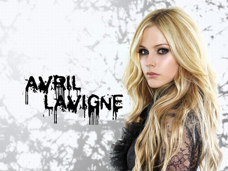 Avril Lavigne Portrait — White, Serious