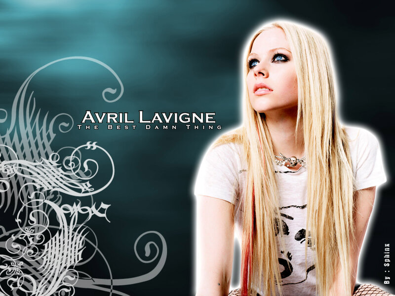 Avril Lavigne Portrait — White