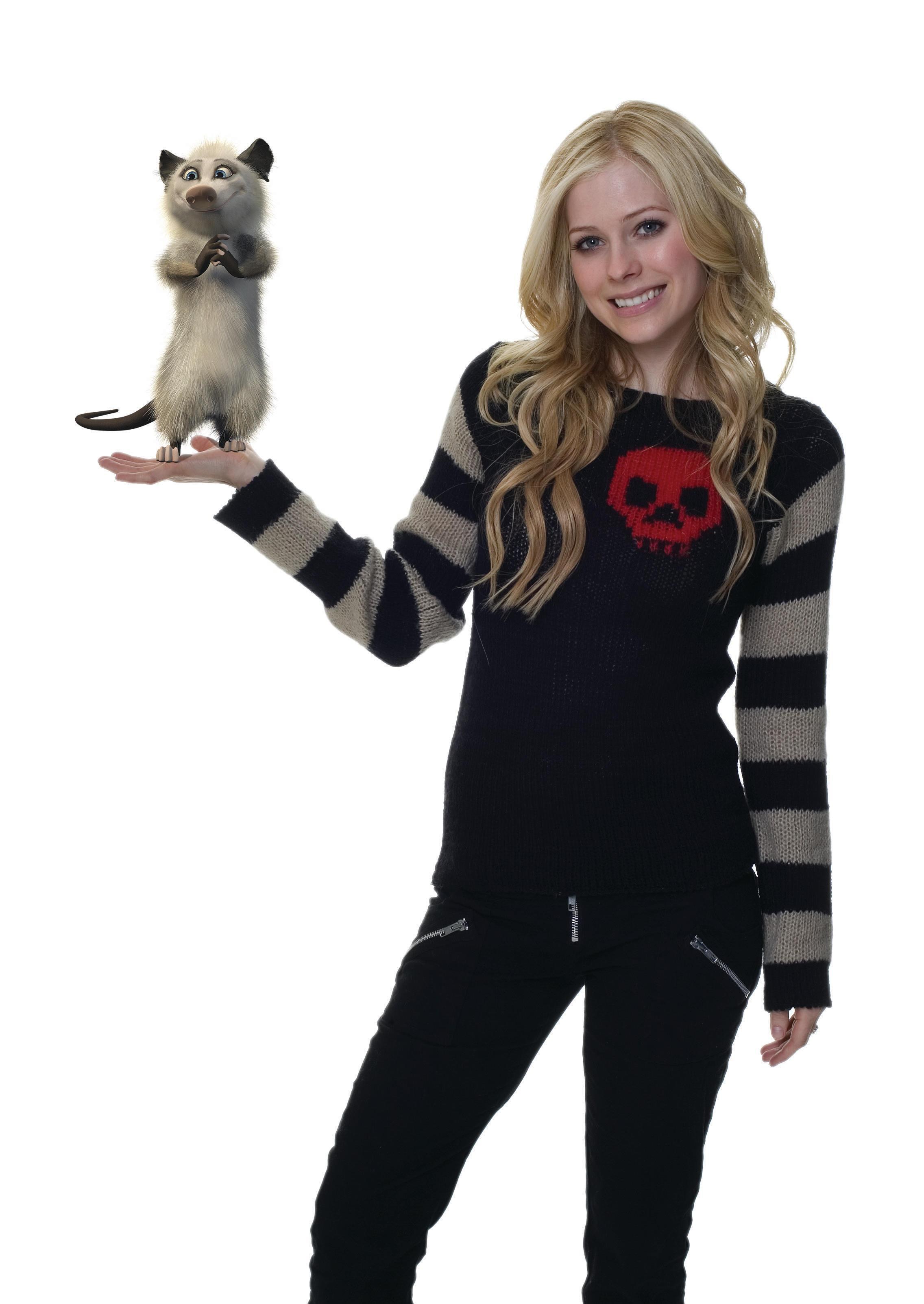 Avril Lavigne with animated possum