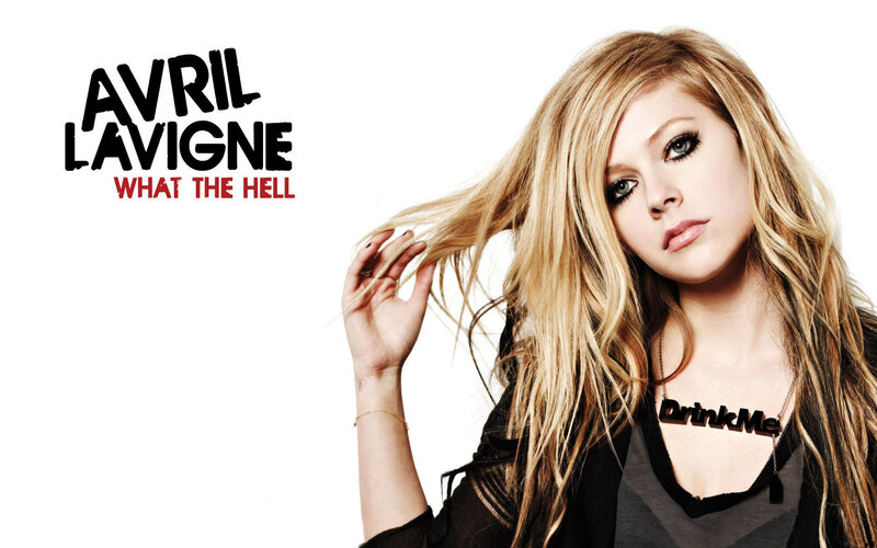 Avril Lavigne with Blonde Hair — White
