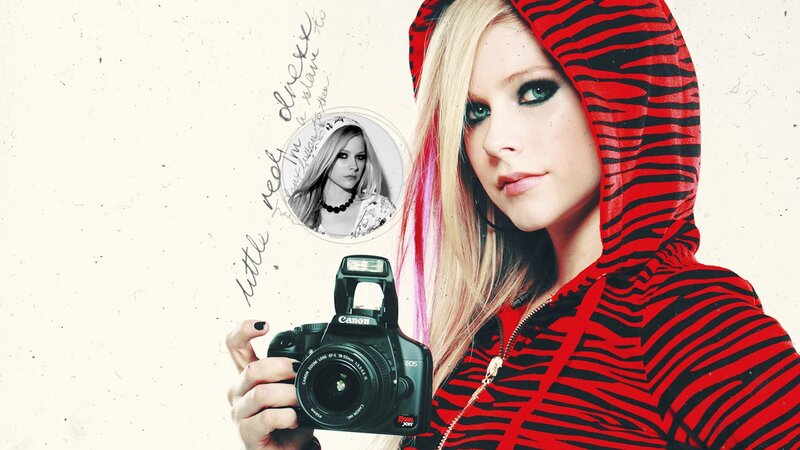 Avril Lavigne with camera
