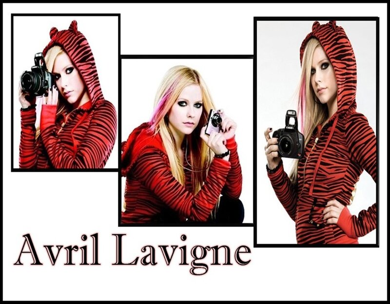Avril Lavigne with Camera — Red