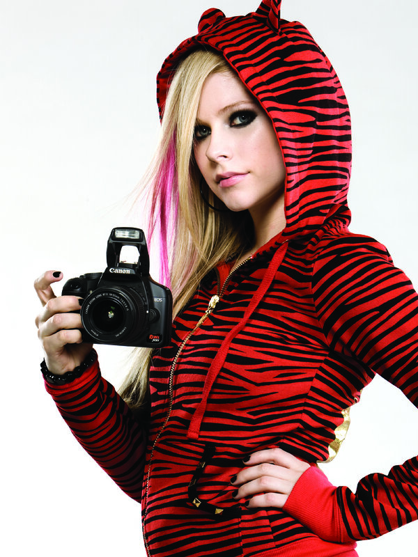 Avril Lavigne with camera