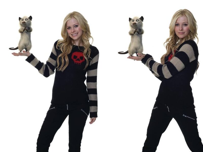 Avril Lavigne with Possum