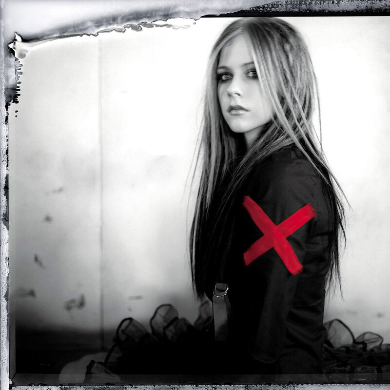 Avril Lavigne with red X