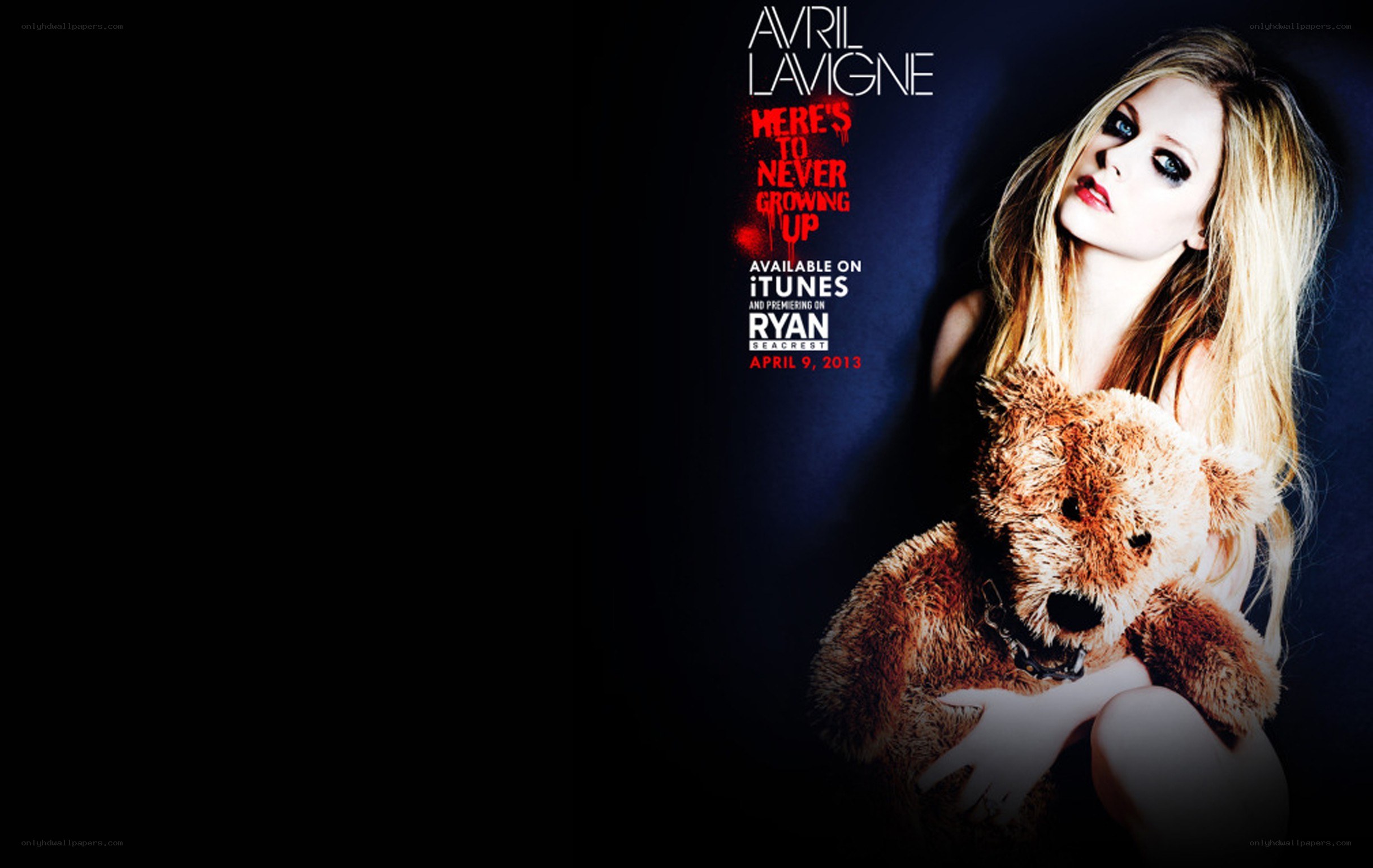 Avril Lavigne with teddy bear