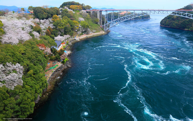 Awa Kannon Bridge — Blue