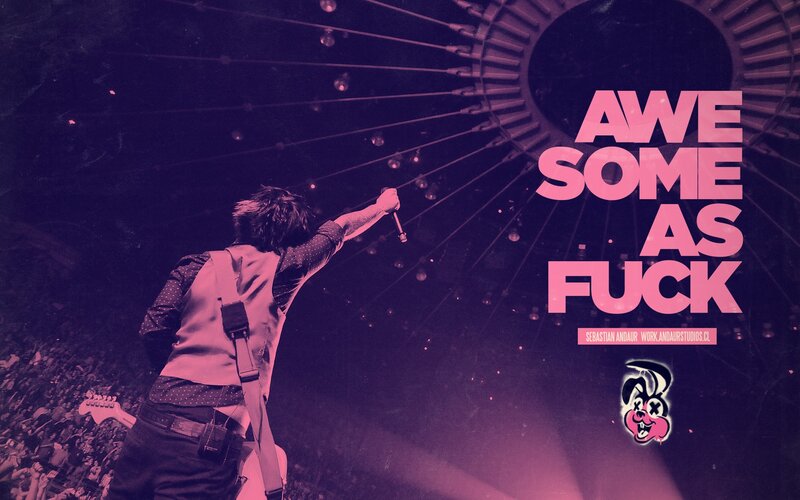 awesome as fuck concert poster