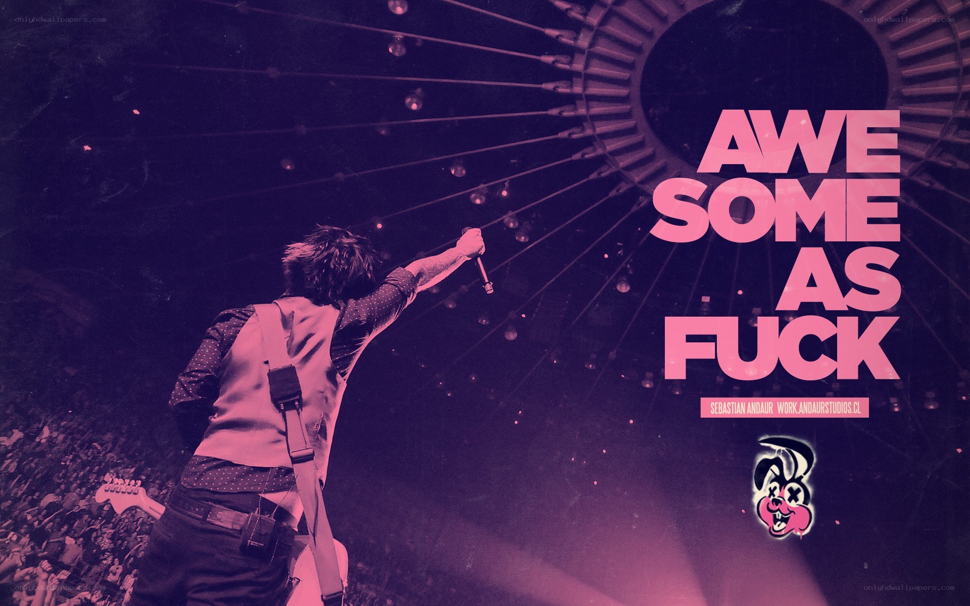 awesome as fuck concert poster