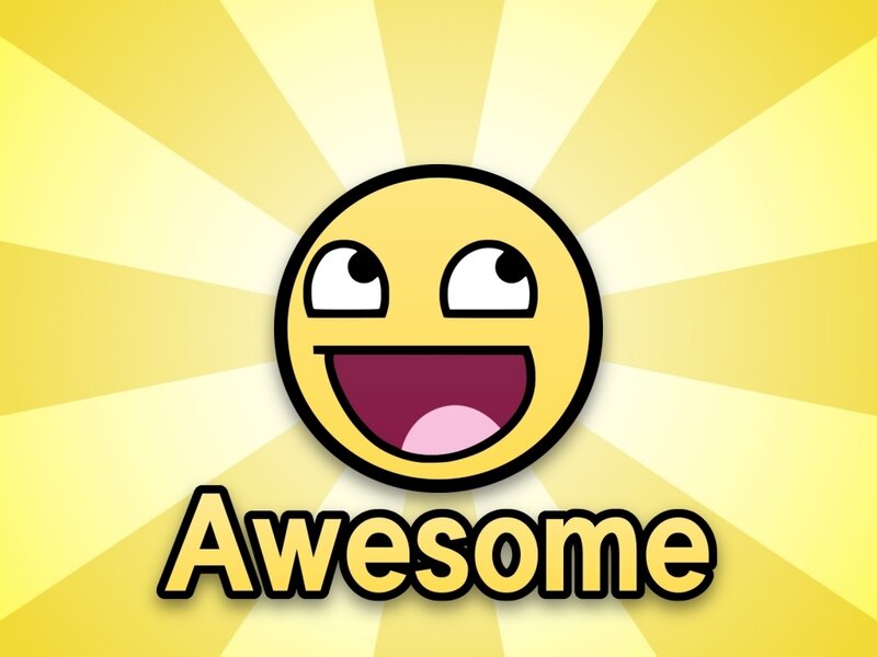 Awesome meme with sunburst