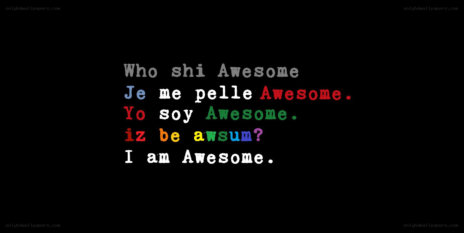 Awesome text in multiple languages