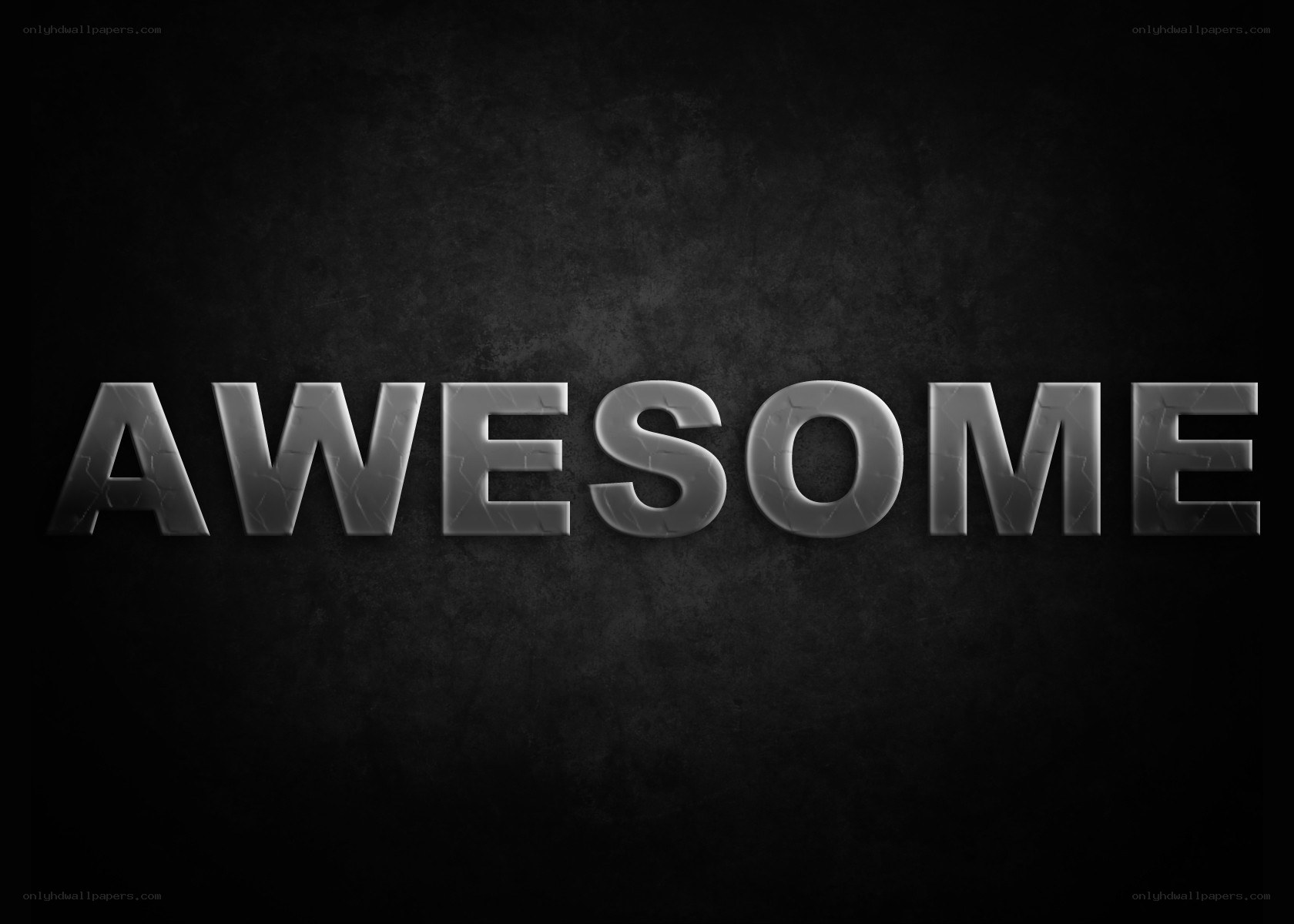 awesome text on dark background