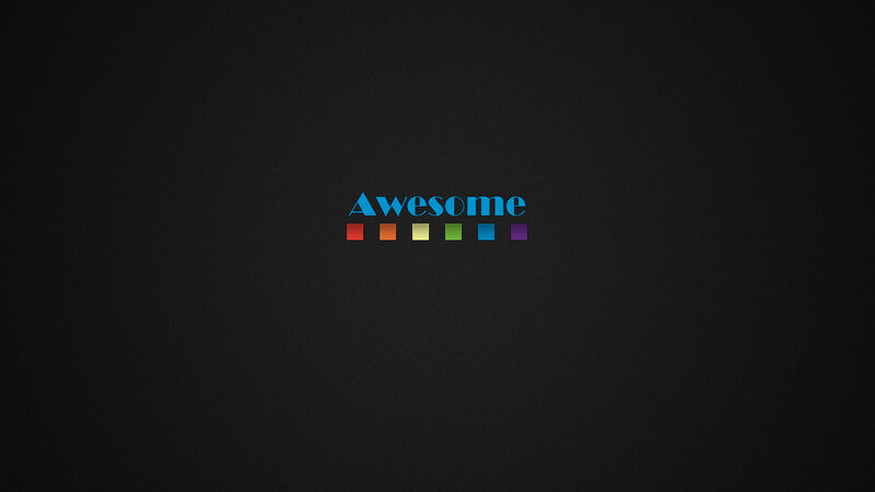 Awesome text with colored squares