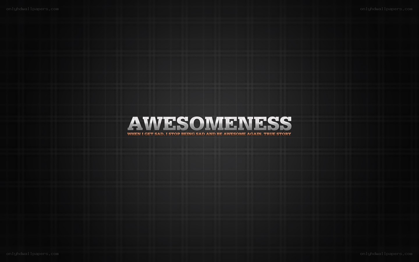 Awesomeness text on plaid