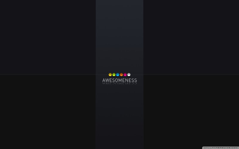 Awesomeness text with colored dots