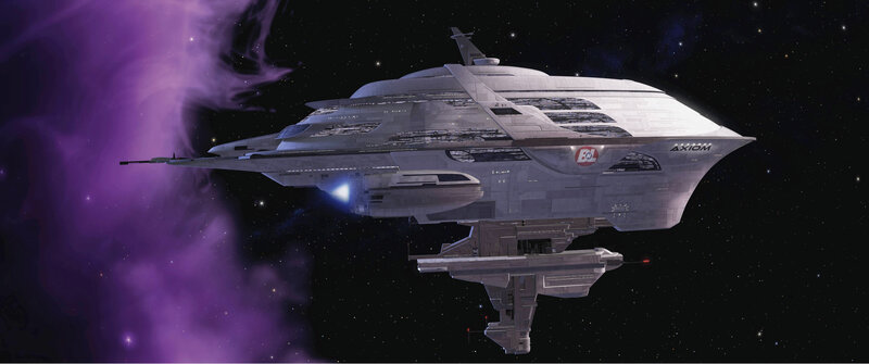 Axiom spaceship in space