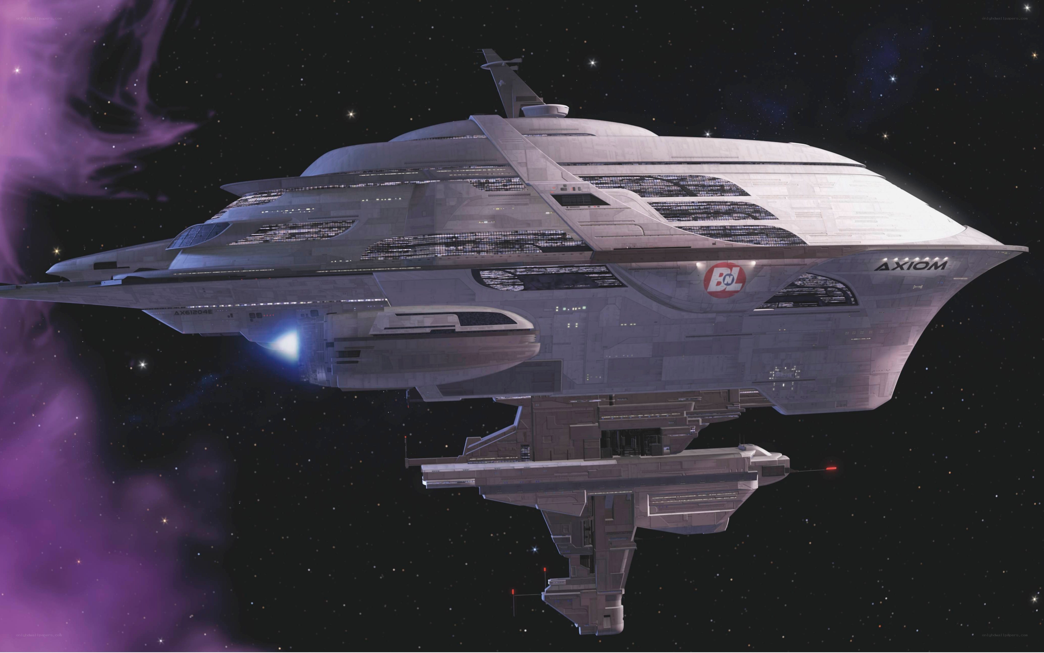 Axiom spaceship in space