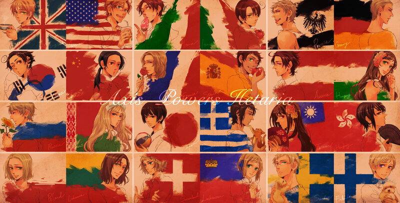 Axis Powers Hetalia character collage