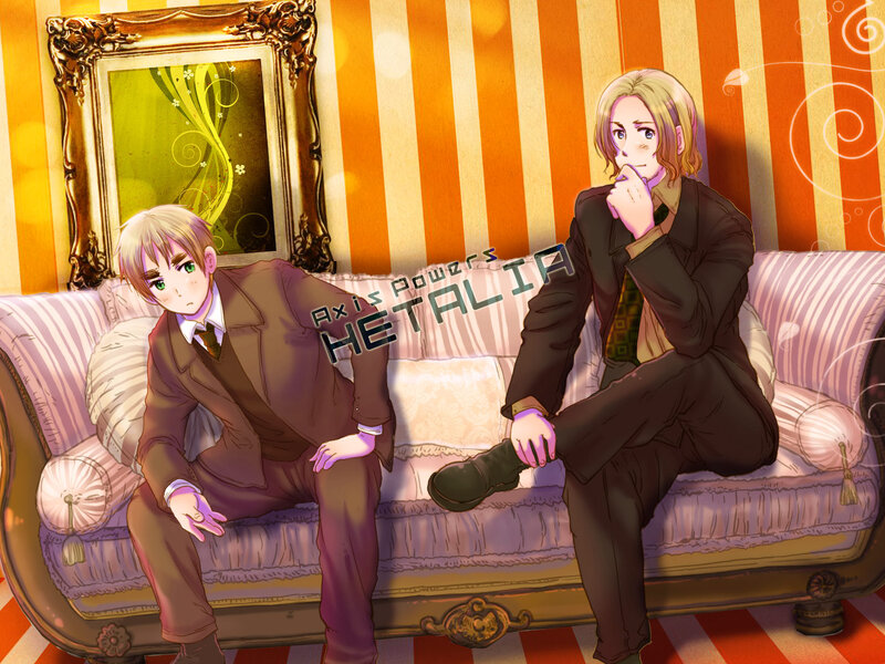 Axis Powers Hetalia characters on couch