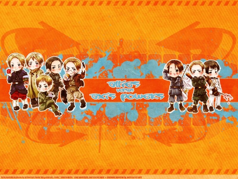 Axis vs Allies chibi characters
