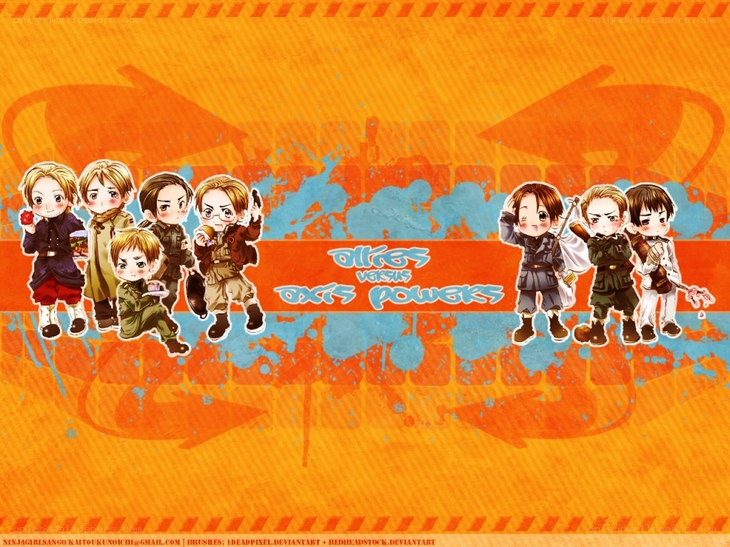 Axis vs Allies chibi characters