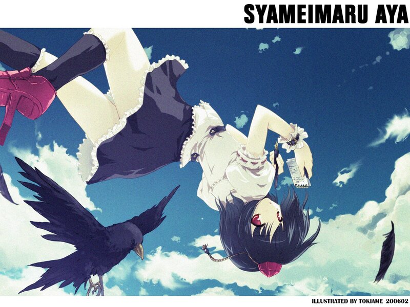Aya falling through the sky