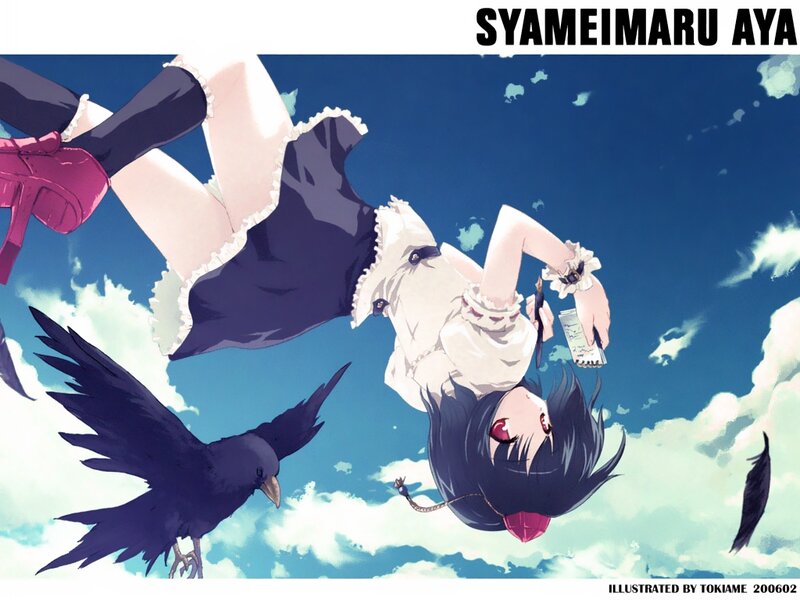 Aya falling with crows
