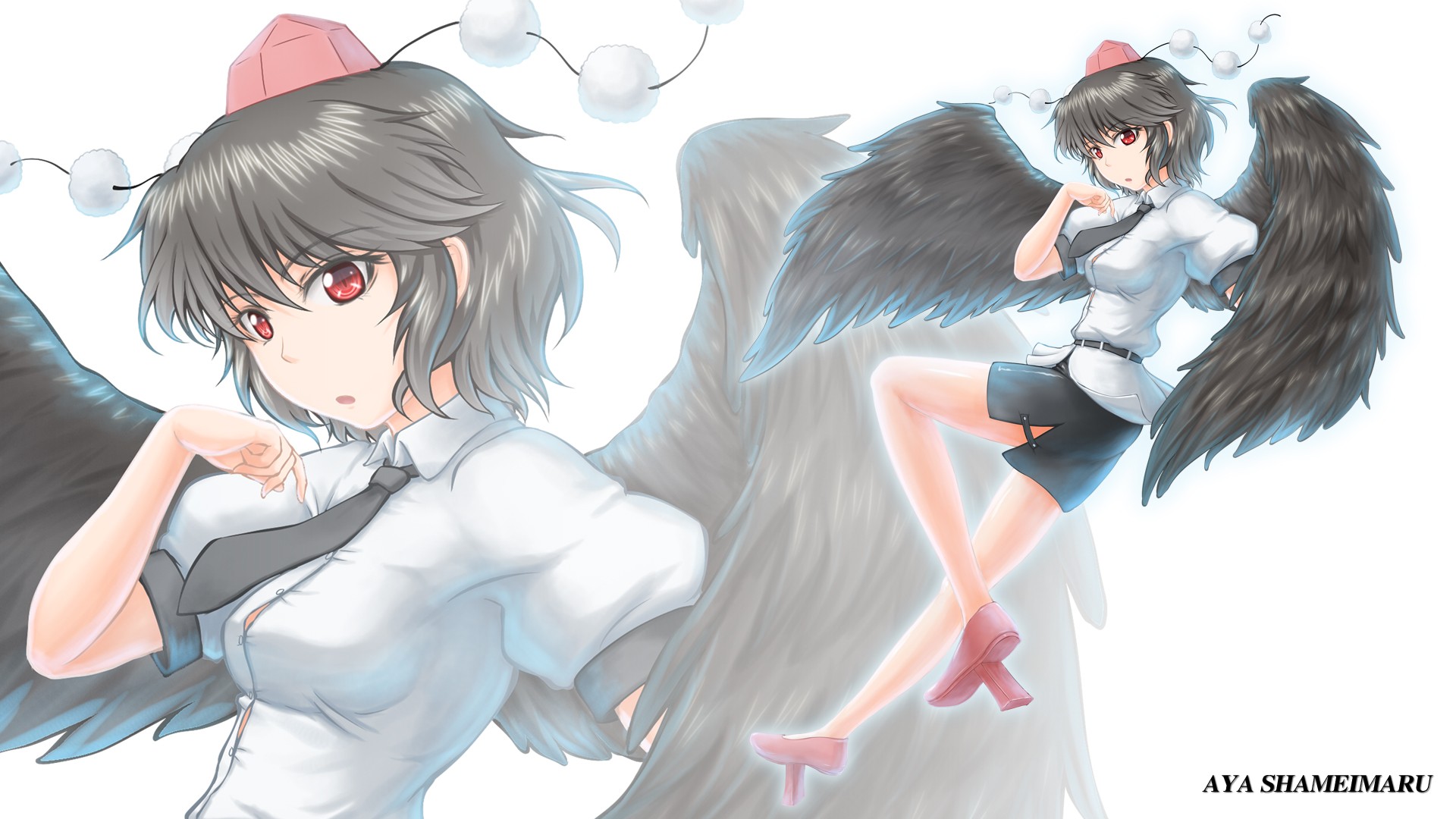 Aya Shameimaru with wings