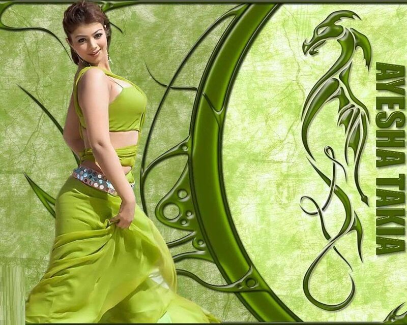 Ayesha Takia in green outfit