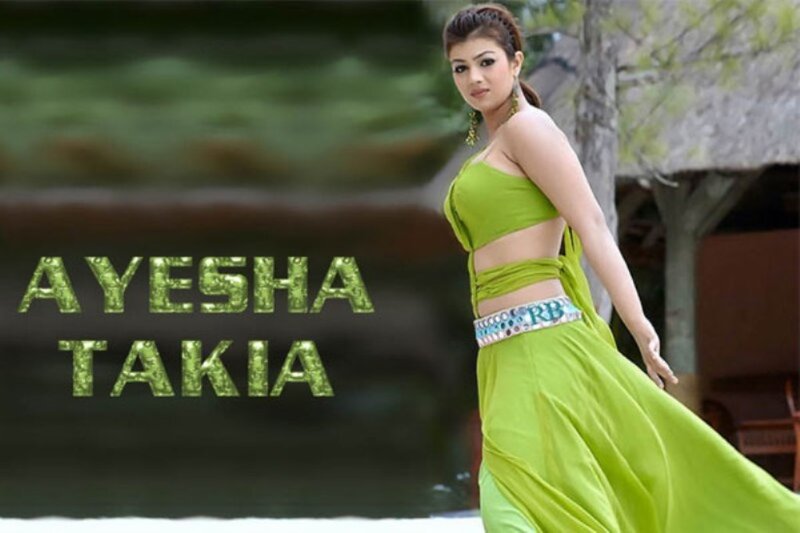 Ayesha Takia in green outfit