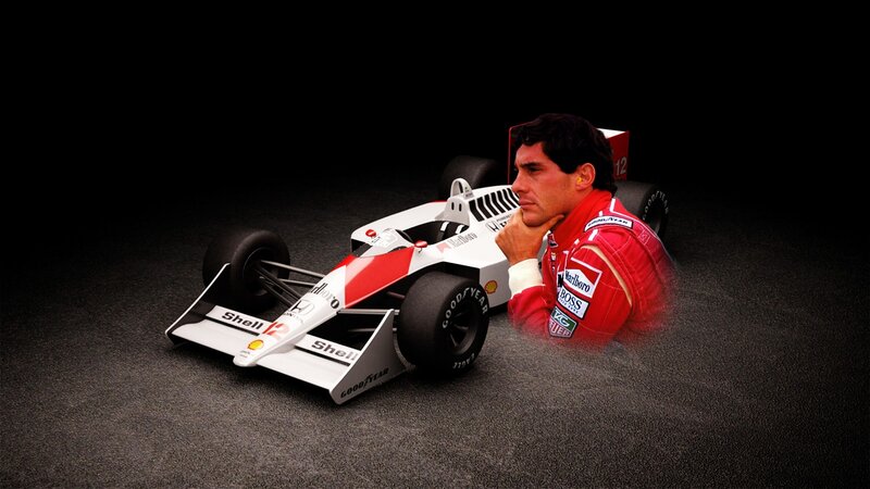 Ayrton Senna with McLaren car