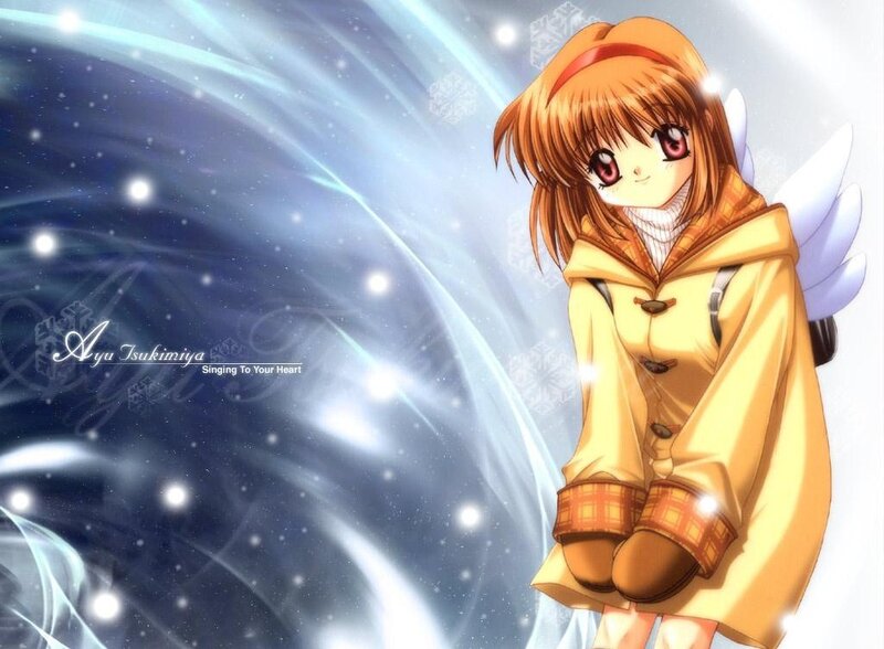 Ayu Tsukimiya in winter coat