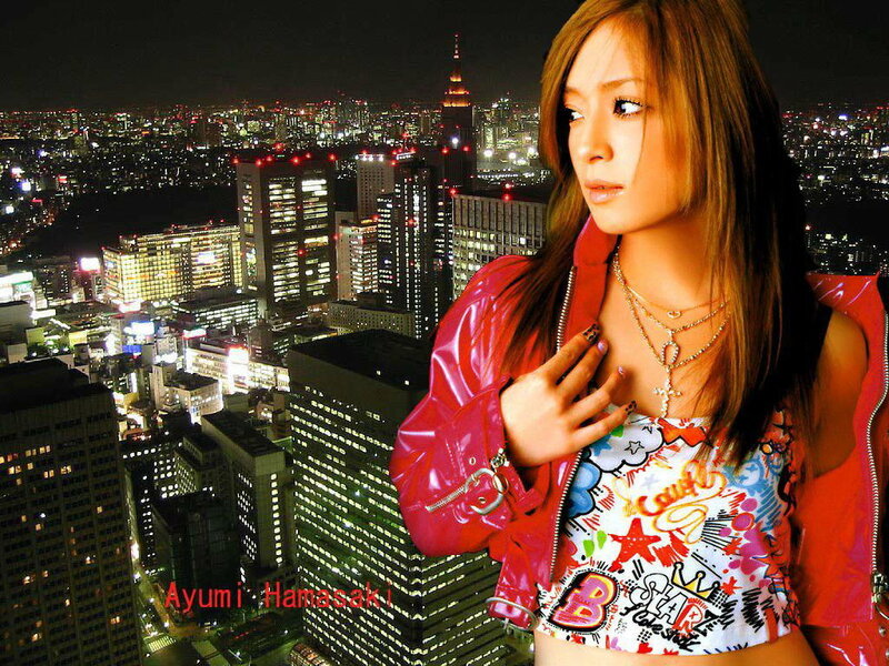 Ayumi Hamasaki at night city